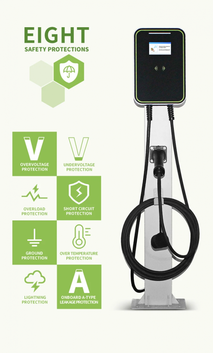 32A 7kw GBT EV Charger Wallbox EVSE Type 2 Charging Station Wall Mounted