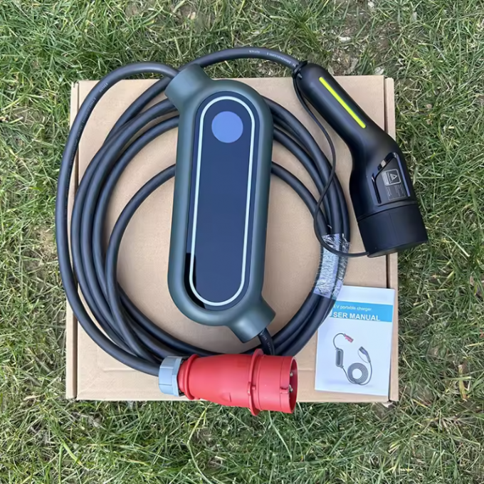 22kw 32A 3 Phase Portable EV Charger Type 2 380V Electric Car Charging ...