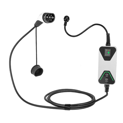 Portable EV Charger Type 1 Type 2 Electric Car Charger 8A To 16A Adjustable EV Charging Station With Schuko Plug