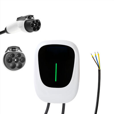 Wallbox 7.4kW Type 2 With APP Control Electric Car Charging Station Supports Bluetooth And WiFi Standard Connectivity, Single Phase Charger IEC 62196-2, 32A 6M Cable