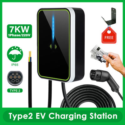 32A 7kw GBT EV Charger Wallbox EVSE Type 2 Charging Station Wall Mounted