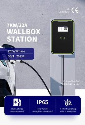 32A 7kw GBT EV Charger Wallbox EVSE Type 2 Charging Station Wall Mounted