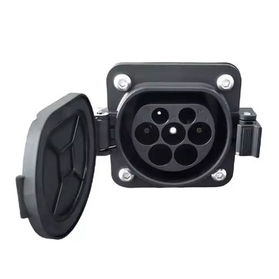 Type 2 EV AC Male Socket/Inlet For EV Side 16A 32A 250V/415V With Lid ...